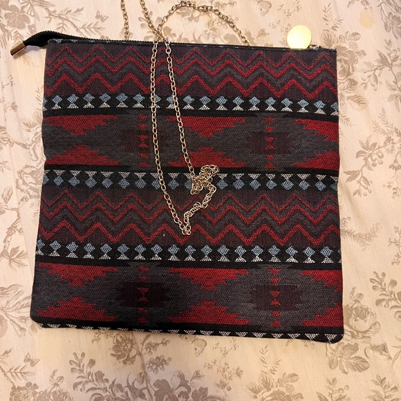 Aztec Fold Over Clutch - Picture 2 of 6